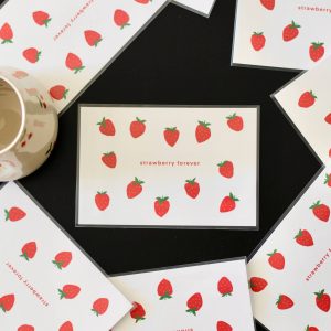 Carte postale strawberry forever